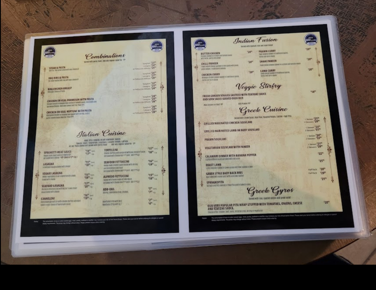 Menu of Bozzini’s Restaurant photo2