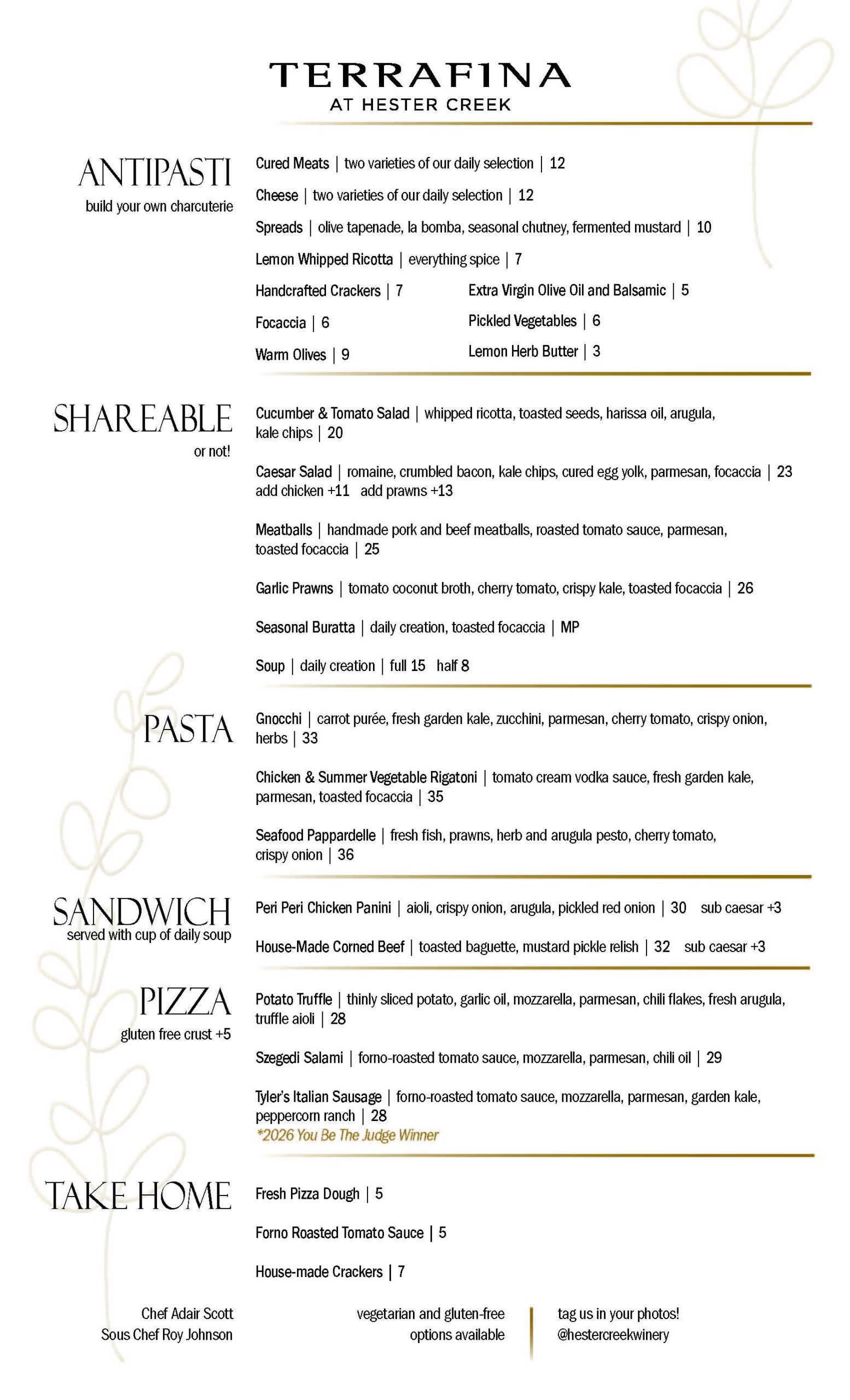 Menu of Terrafina photo2
